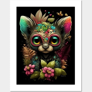 Colorful Tribal Fox Posters and Art